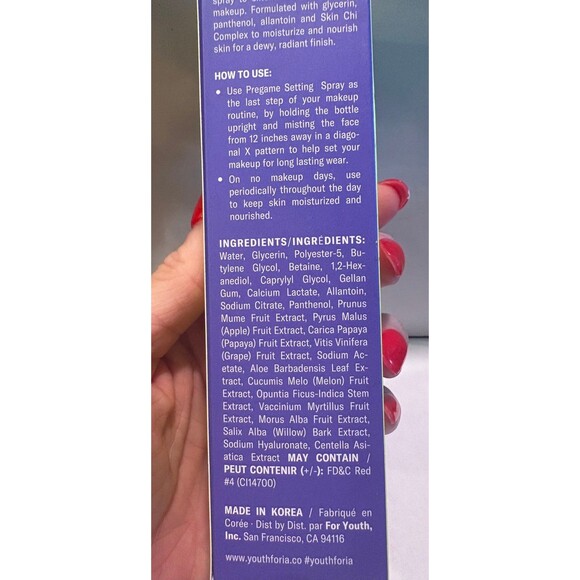 Youth Foria Pregame Setting Spray - Picture 3 of 3